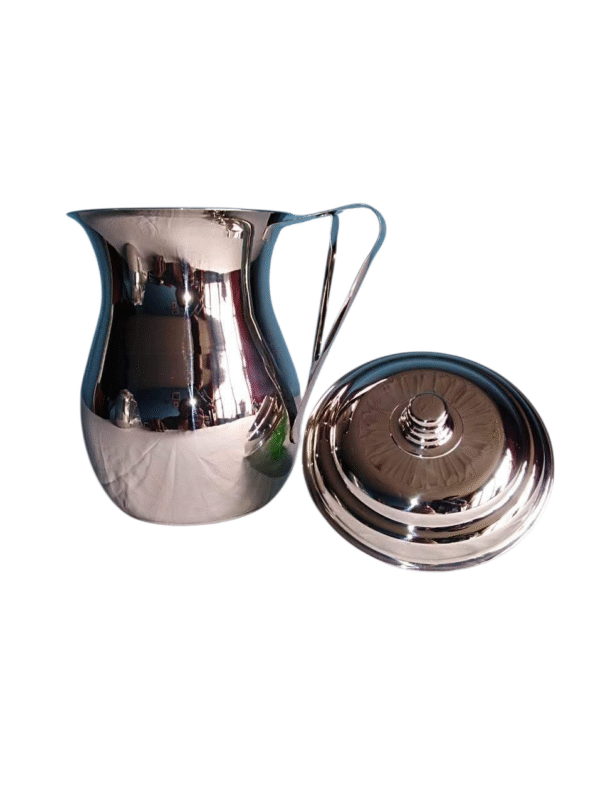 olleta chocolatera en acero inoxidable